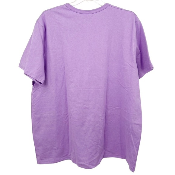 Champion Purple Heritage Crewneck Tee Short Sleeve w Printed Logo Cotton XXL - Picture 2 of 8